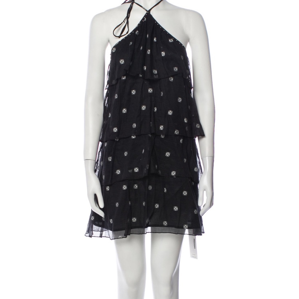 St Roche Elegant Black Halter Dress